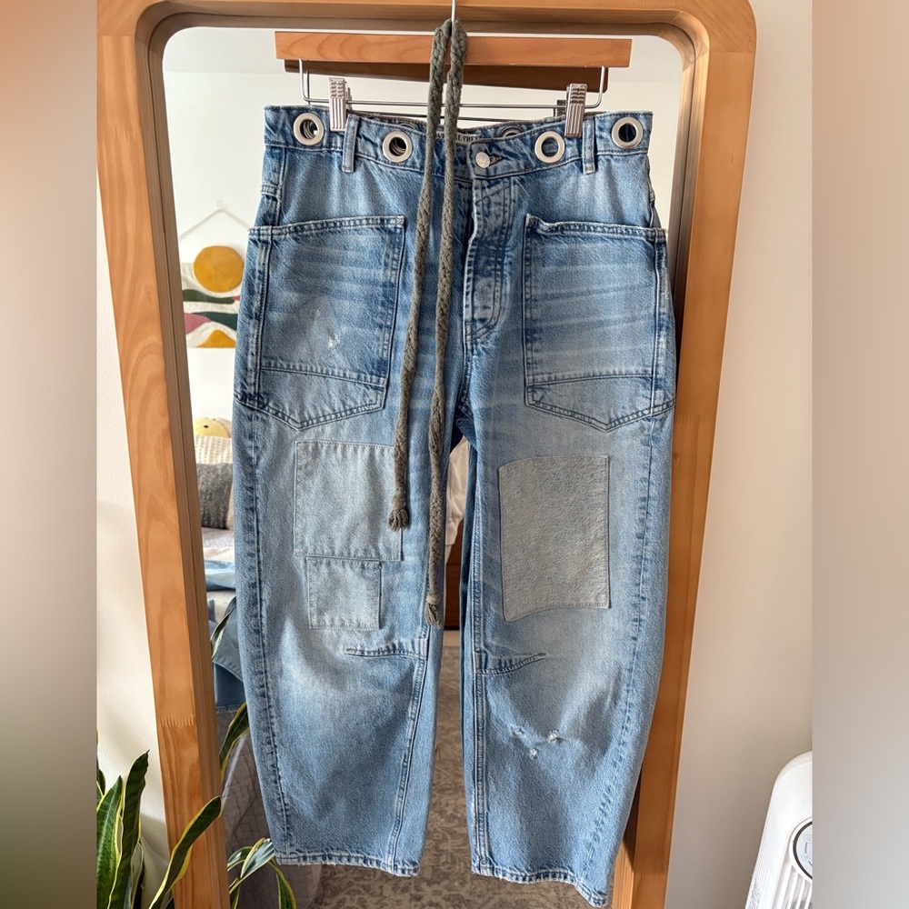We the free moxie pull on barrel jeans in truest blue